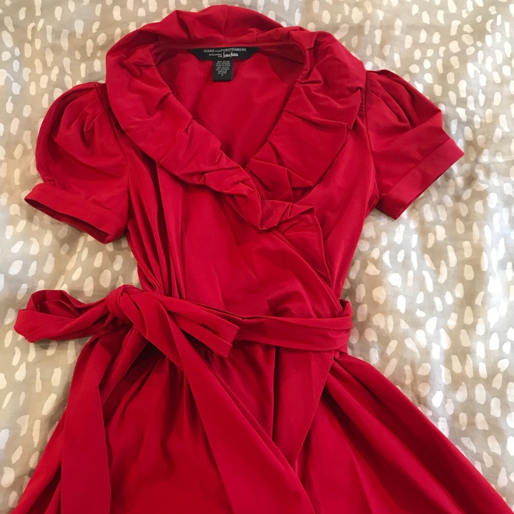 Diane Von Furstenberg Red Wrapdress